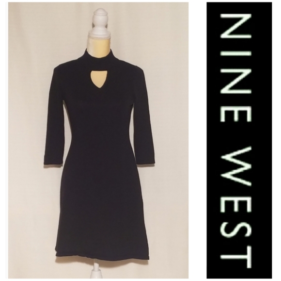 Nine West NWOT black sweater dress - Picture 2 of 4